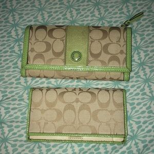 Coach wallet & checkbook protector